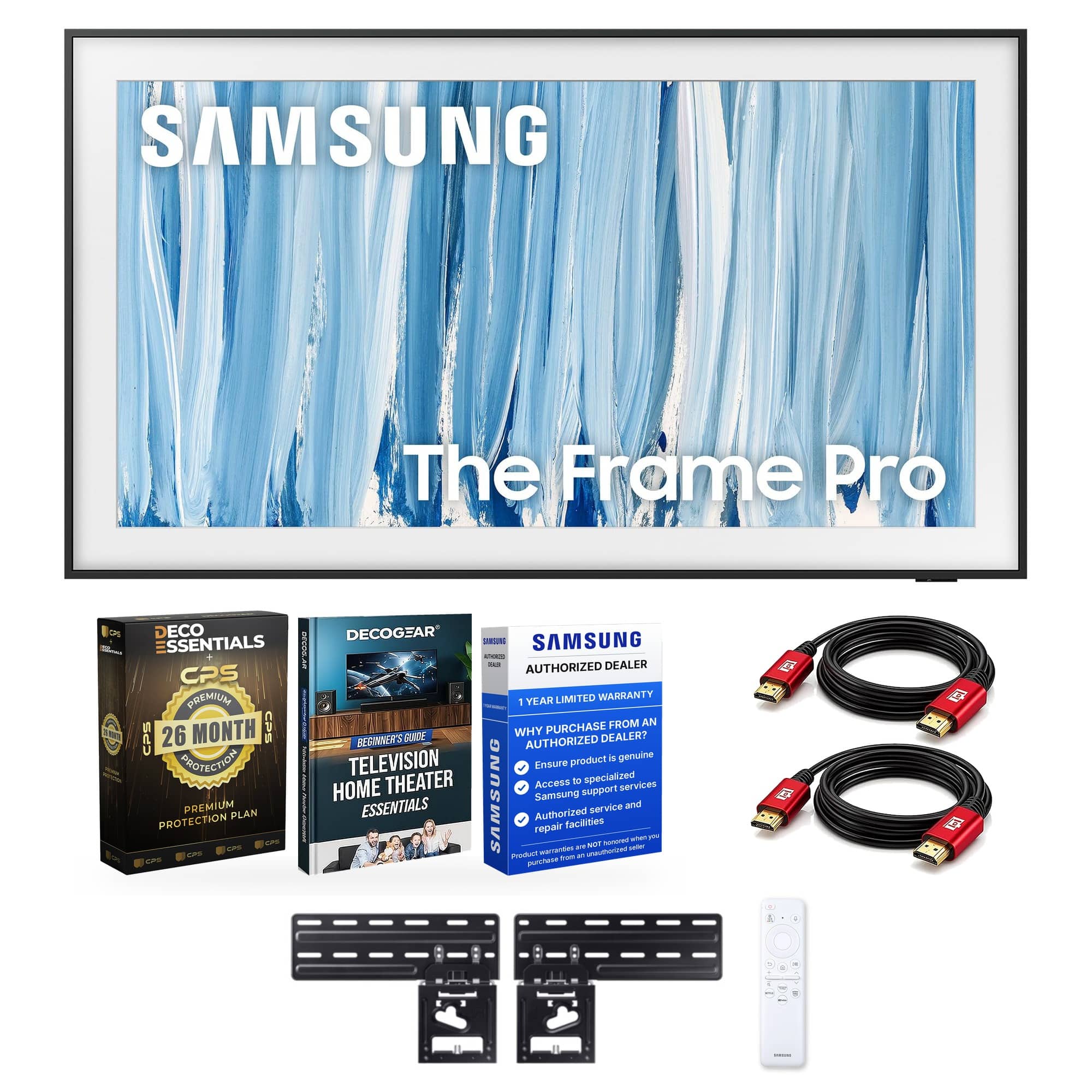 Bundle - Samsung - 85" The Frame Pro Neo QLED 4K TV (2026) Accessory Package