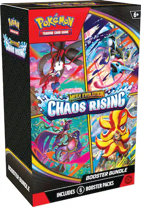 Pokémon - Trading Card Game: Mega Evolution Chaos Rising Booster Bundle
Includes 6 Booster Packs