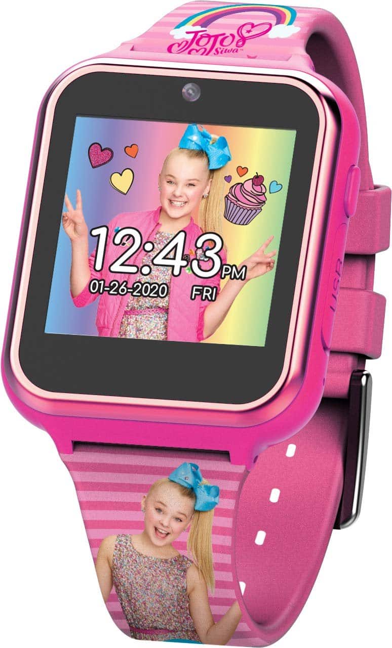 Accutime - JoJo Siwa Kids Smartwatch with Camera, Games, Step Counter, Alarm & Voice Recorder, Adjustable Fit, Kids Watch - Multicolor - (2019)