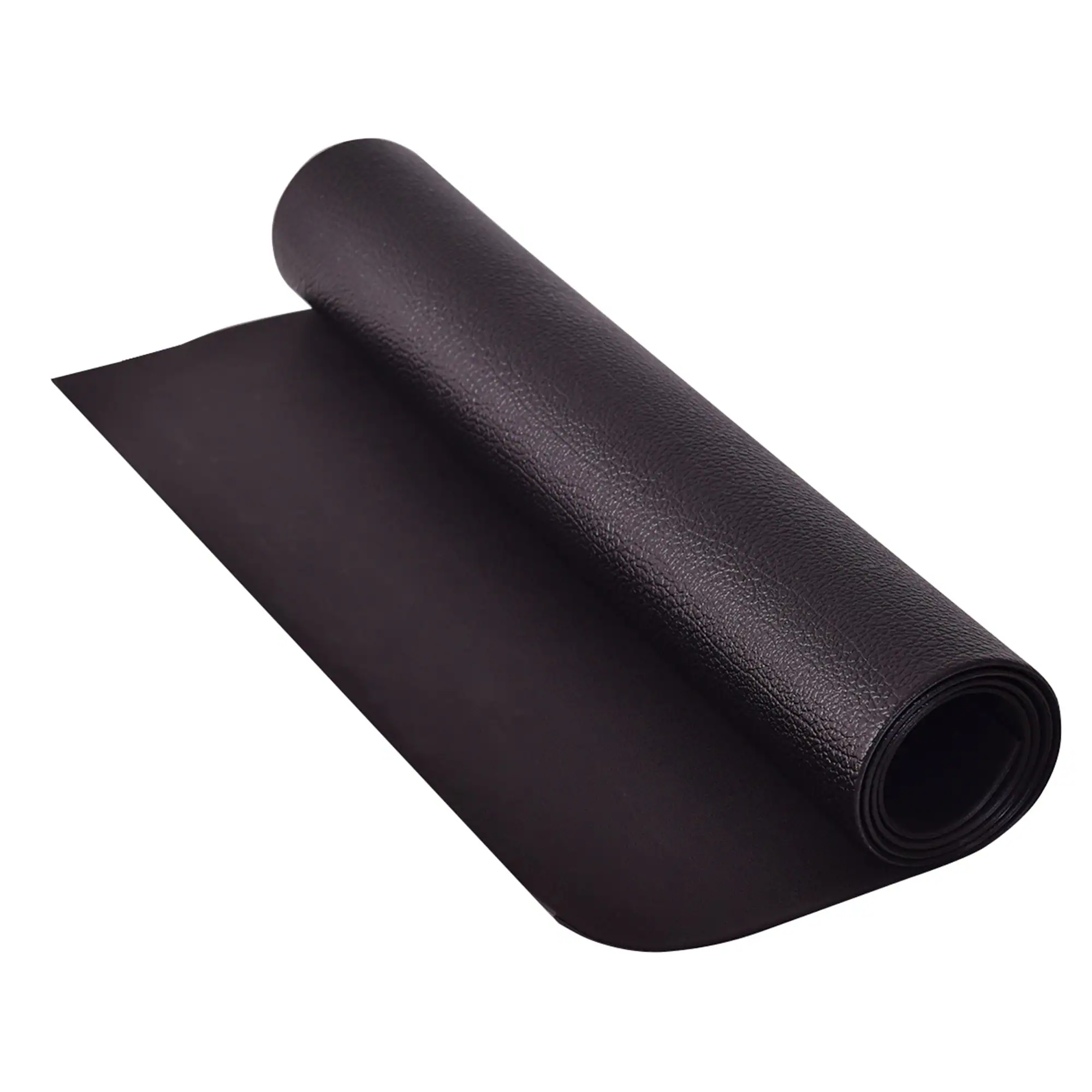 Front. Costway - 47''x24'' Exercise Equipment Mat High Density PVC Treadmill Mat Floor Protector Pad - Black.