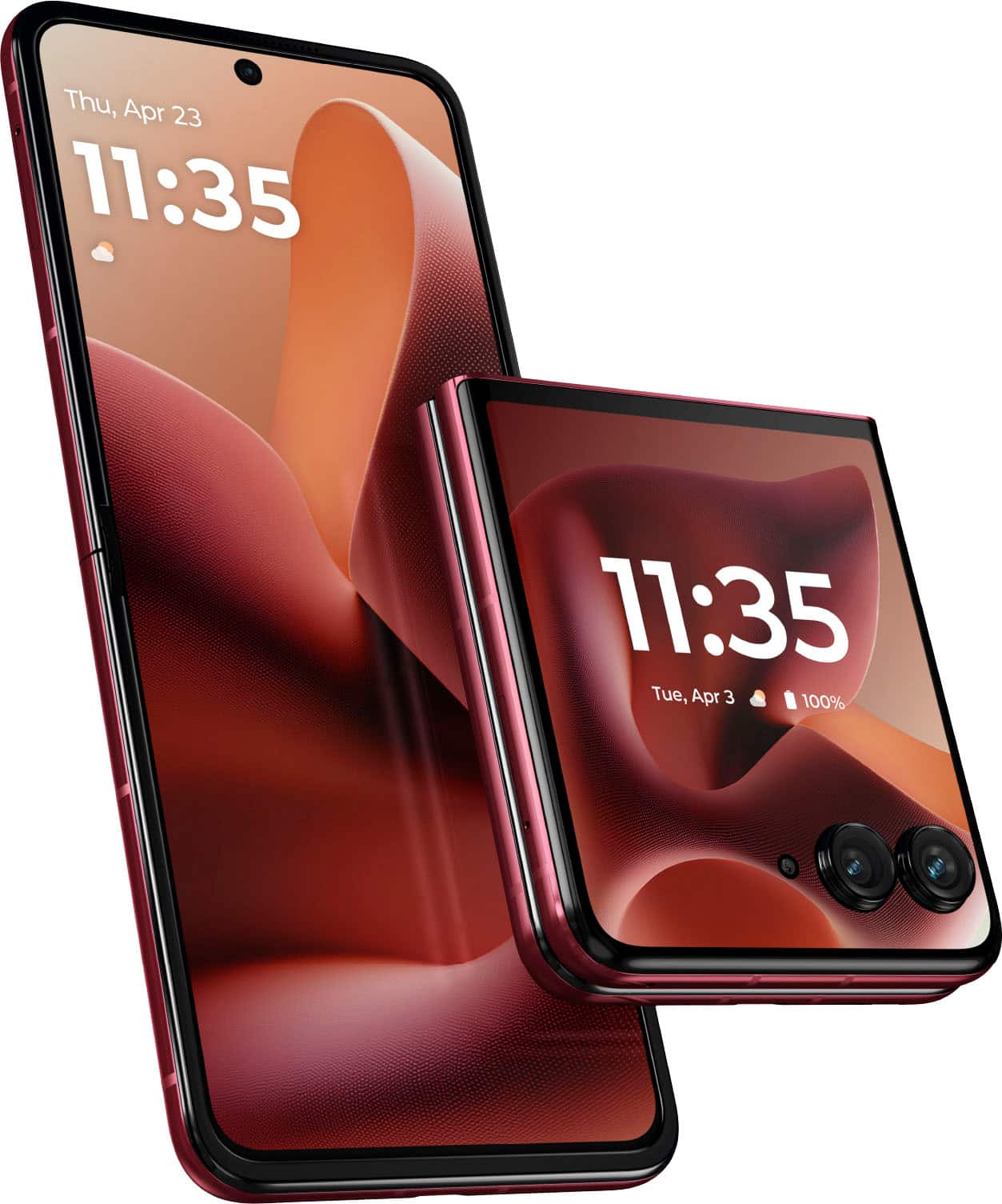 Motorola - Refurbished Excellent - razr ultra 2025 512GB (Unlocked) - PANTONE Rio Red
