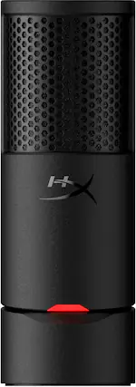 Front. HyperX - SoloCast 2 Wired Cardioid USB-C Condenser Gaming Microphone - Black.