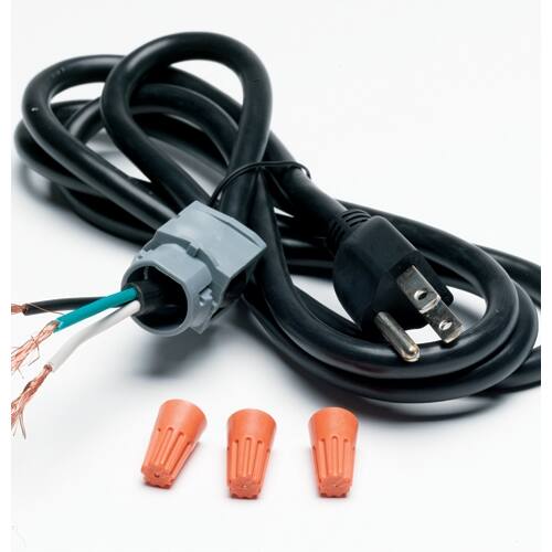Front. GE - Power Cord for built-in Dishwasher installation - black.