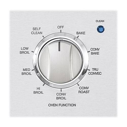 Front. Viking - Control Knob Set for Electric Cooktops - Stainless Steel.