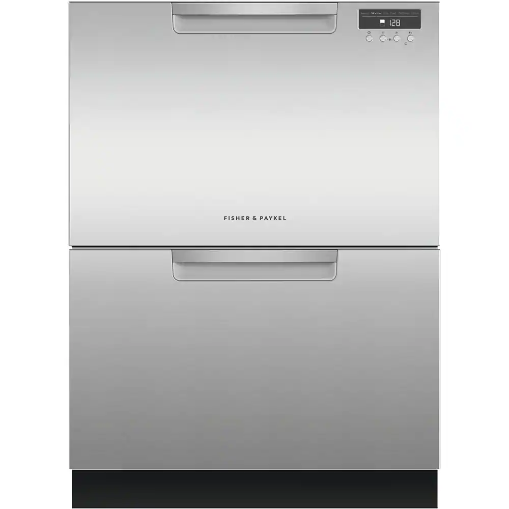 Front. Fisher & Paykel - 24" Front Control Built-In Dishwasher - Stainless Steel.