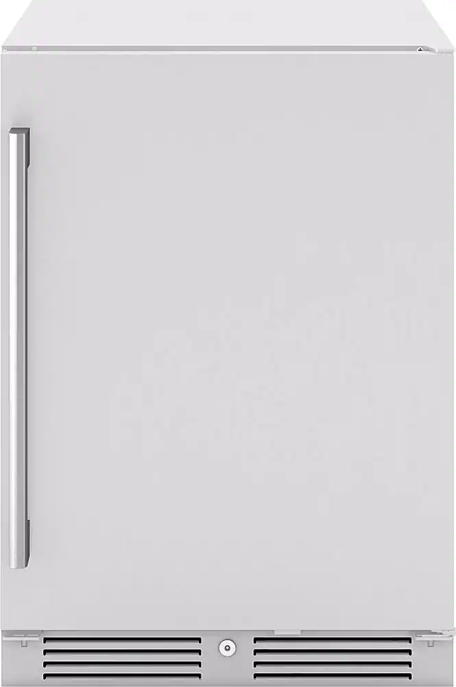 Front. Zephyr - Presrv 24 in. 136-Can Single Zone Outdoor Beverage Cooler - Stainless Steel.