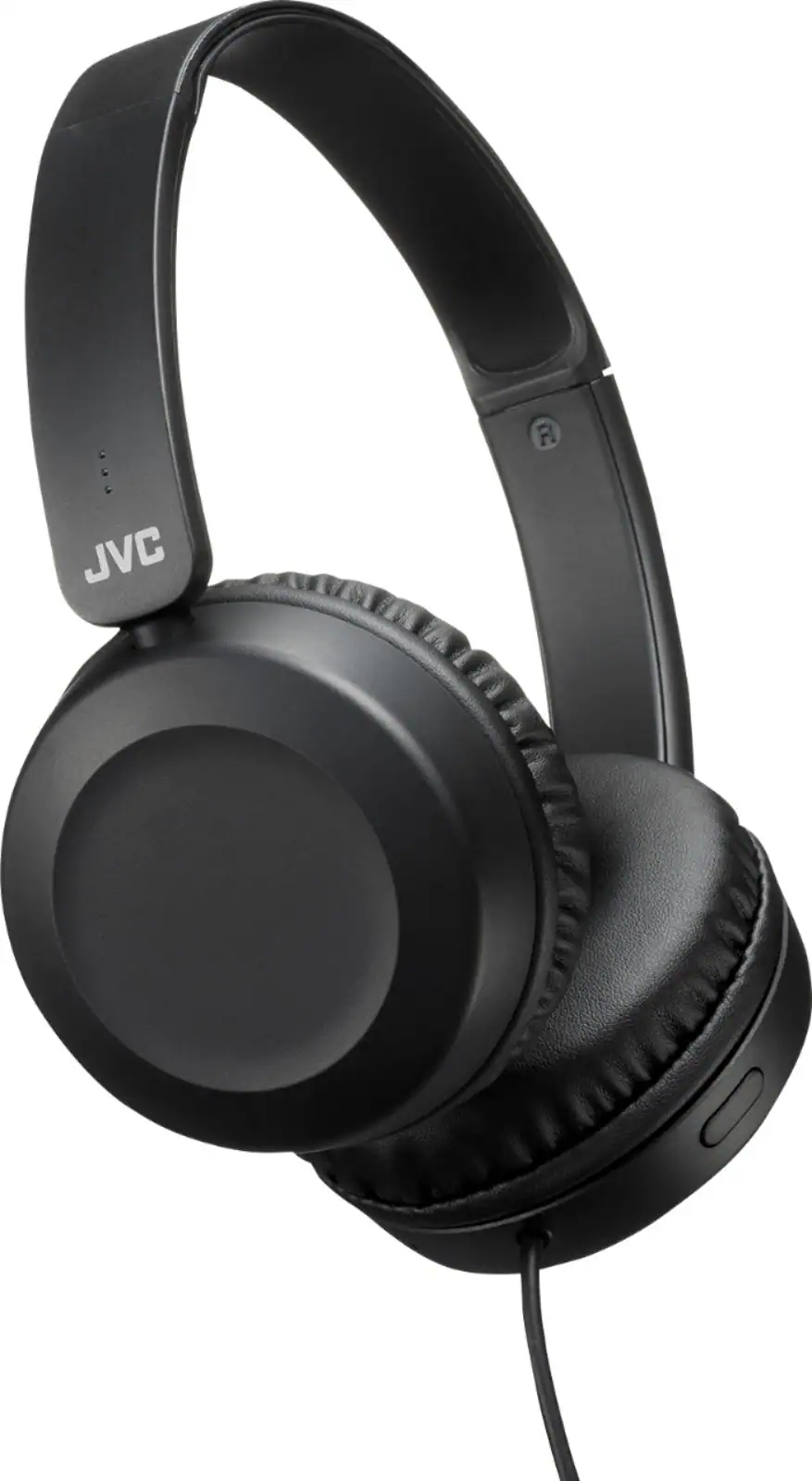 Front. JVC - Powerful Sound On Ear Headphones - Black.