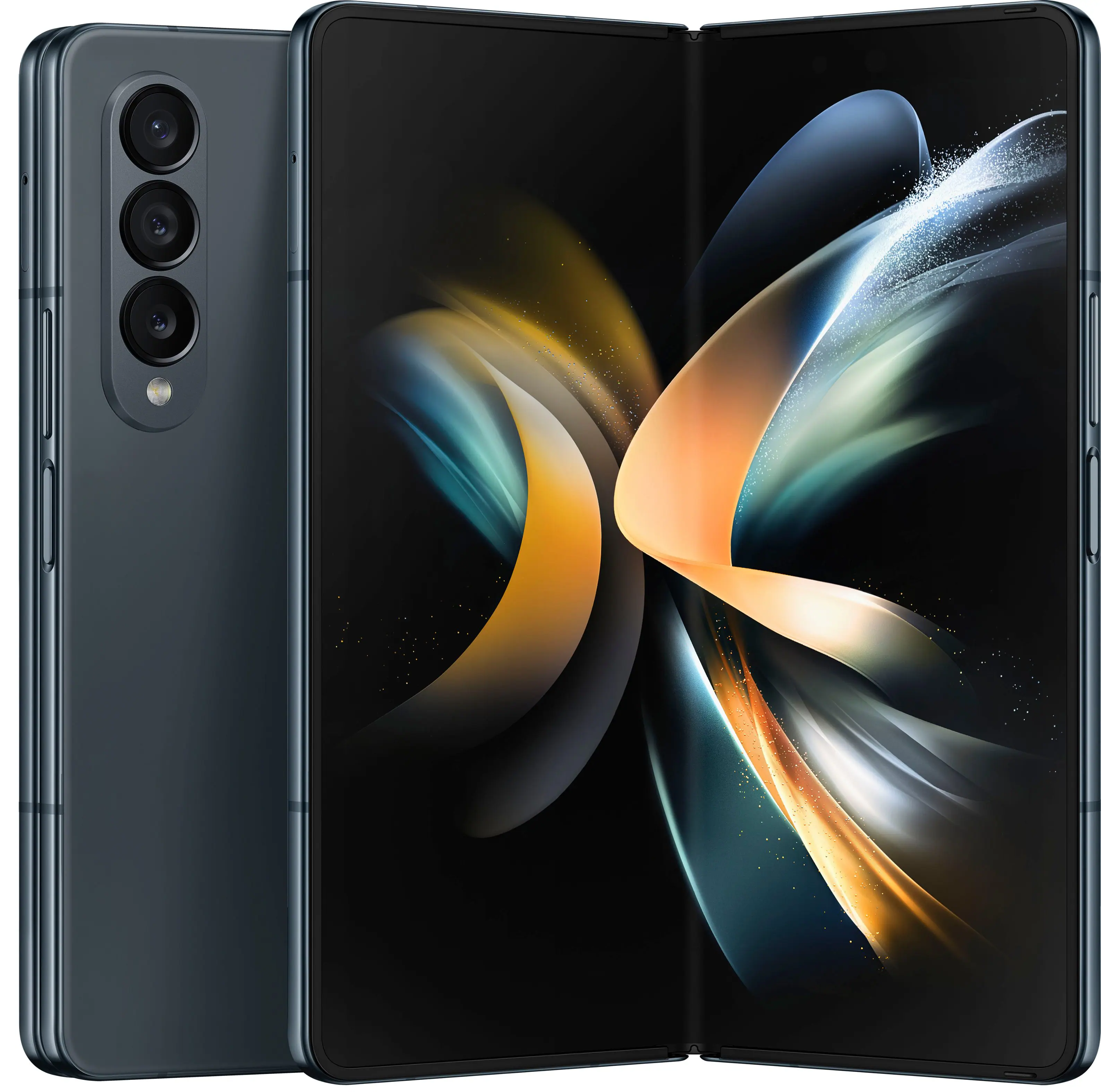 Front. Samsung - Galaxy Z Fold4 512GB (Unlocked) - Graygreen.