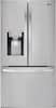 Front. LG - 27.7 Cu. Ft. French Door Smart Refrigerator with External Ice and Water - PrintProof Stainless Steel.
