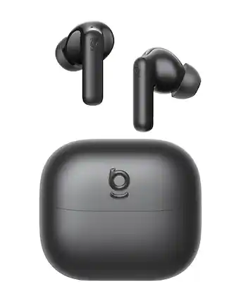 Front. Baseus - Baseus Bass EP10 Ultra Noise Cancelling In-Ear Earbuds,-55 dB Adaptive ANC,Dual-Driver LDAC,65-Hour,Bluetooth 6.0- Black - Black.