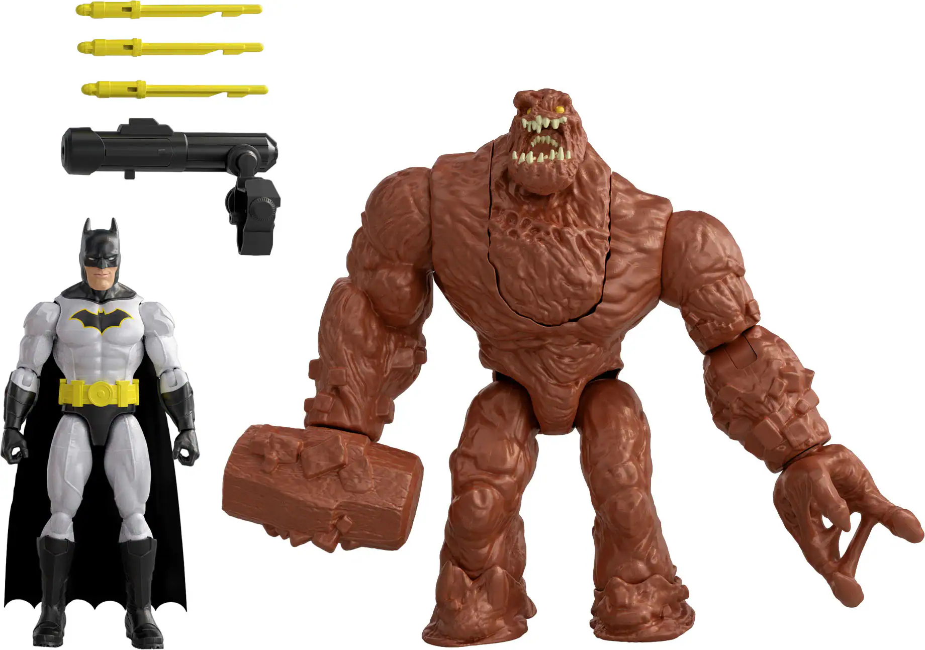 Front. Mattel - DC 6.5" Batman vs 7.5" Clayface Action Figure (2-Pack).