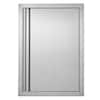 Front. VEVOR - BBQ Access Door, 17W x 24H Inch Single Outdoor Kitchen Door, Stainless Steel Flush Mount Door, Wall Vertical Door - Stainless Steel Color.