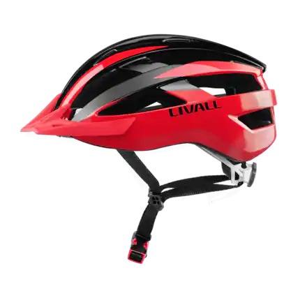 Front. LIVALL - LIVALL - MT1 Neo Smart Helmet with Bluetooth Speakers, Smart Lighting & Fall Detection with SOS Alert- Red - Red.