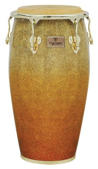Tycoon Percussion - Master Platinum Sunrise Series 12.5-inch Tumba Conga, 30-inch Siam Oak Shell, Deluxe Hoops, Tuning Lugs, Single Stand