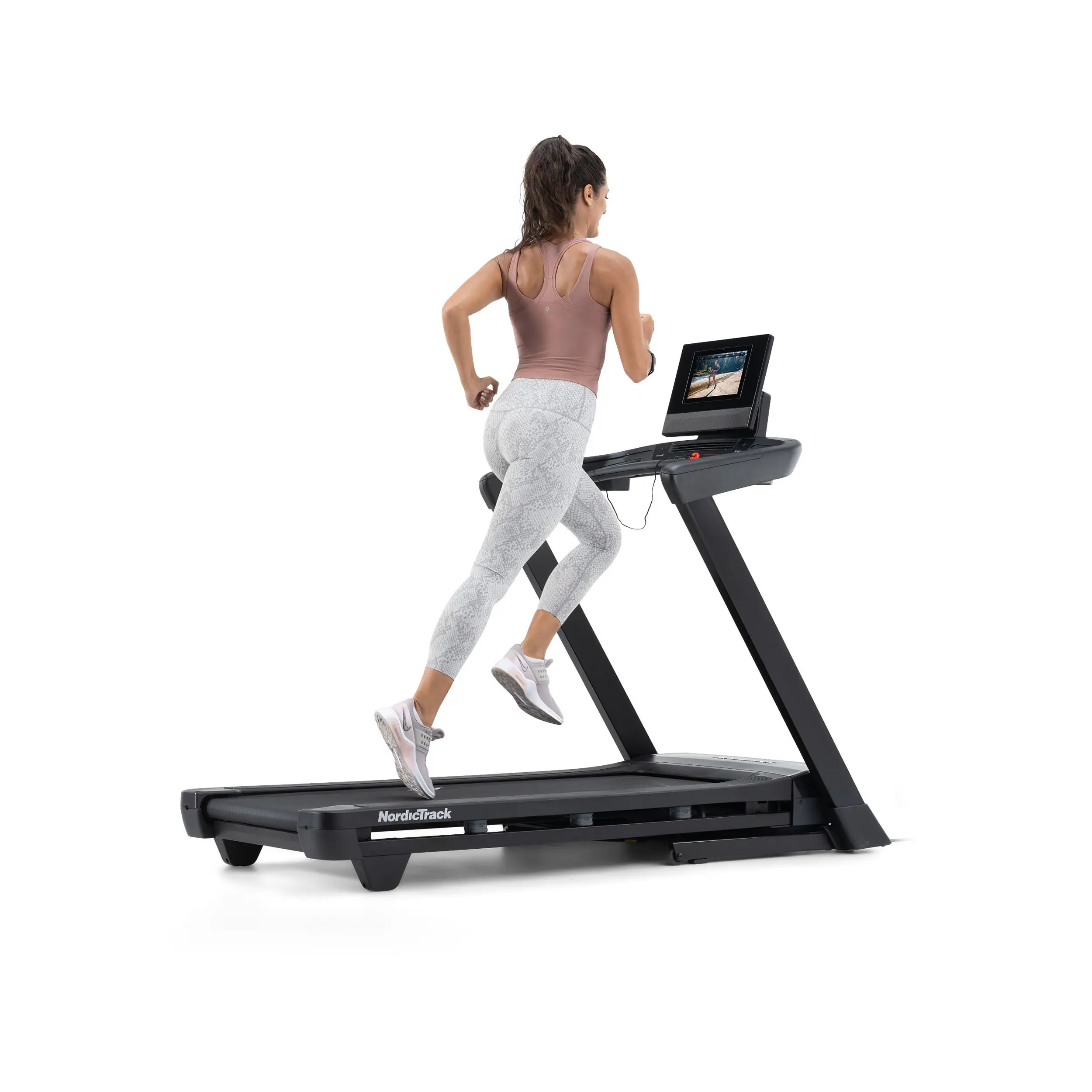 Front. NordicTrack - NordicTrack T Series 10 Treadmill with 10" Tilting Touchscreen and Compact Design - Black.