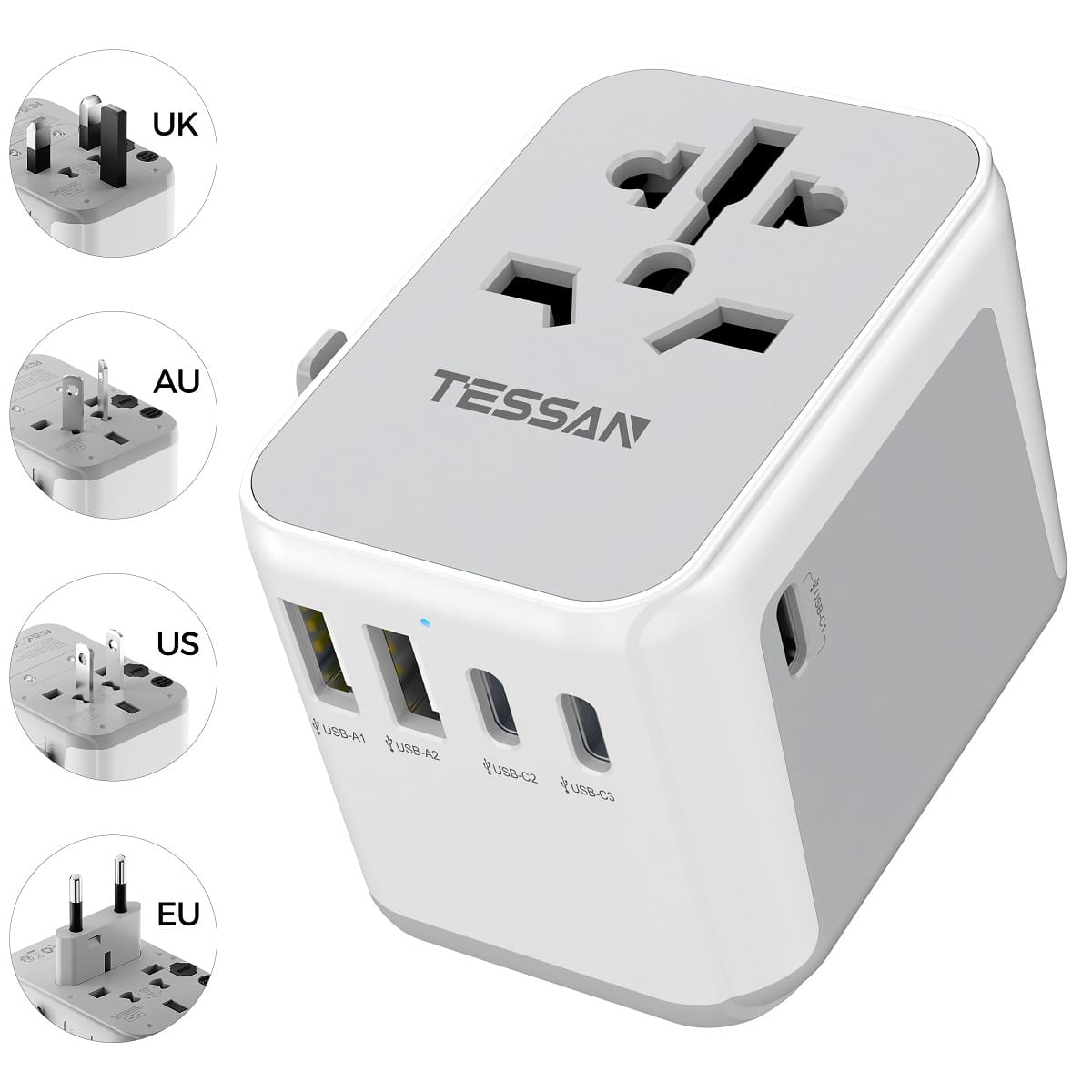 UK AU US EU

TESSAN

USB-A1 U58-A2 USB-C2 USB-C3
